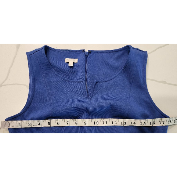 Talbots Royal Blue Sleeveless Knit Sheath Dress Size 6 Stretch Ponte Knee Length - Picture 10 of 10